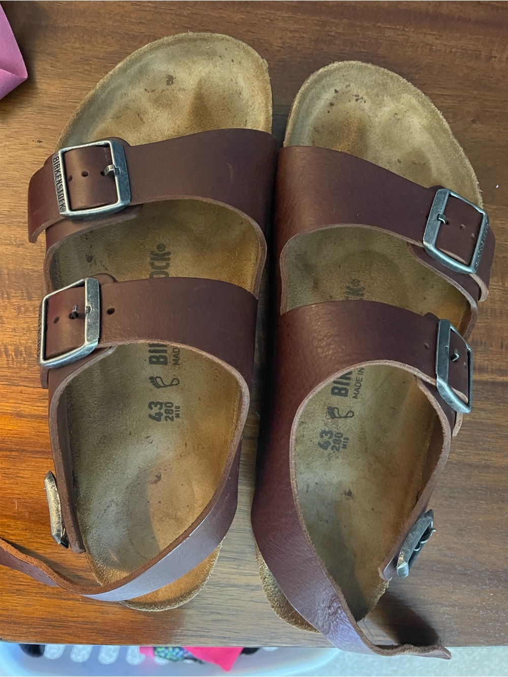 Birkenstock Men’s Brown Two-Strap Sandals